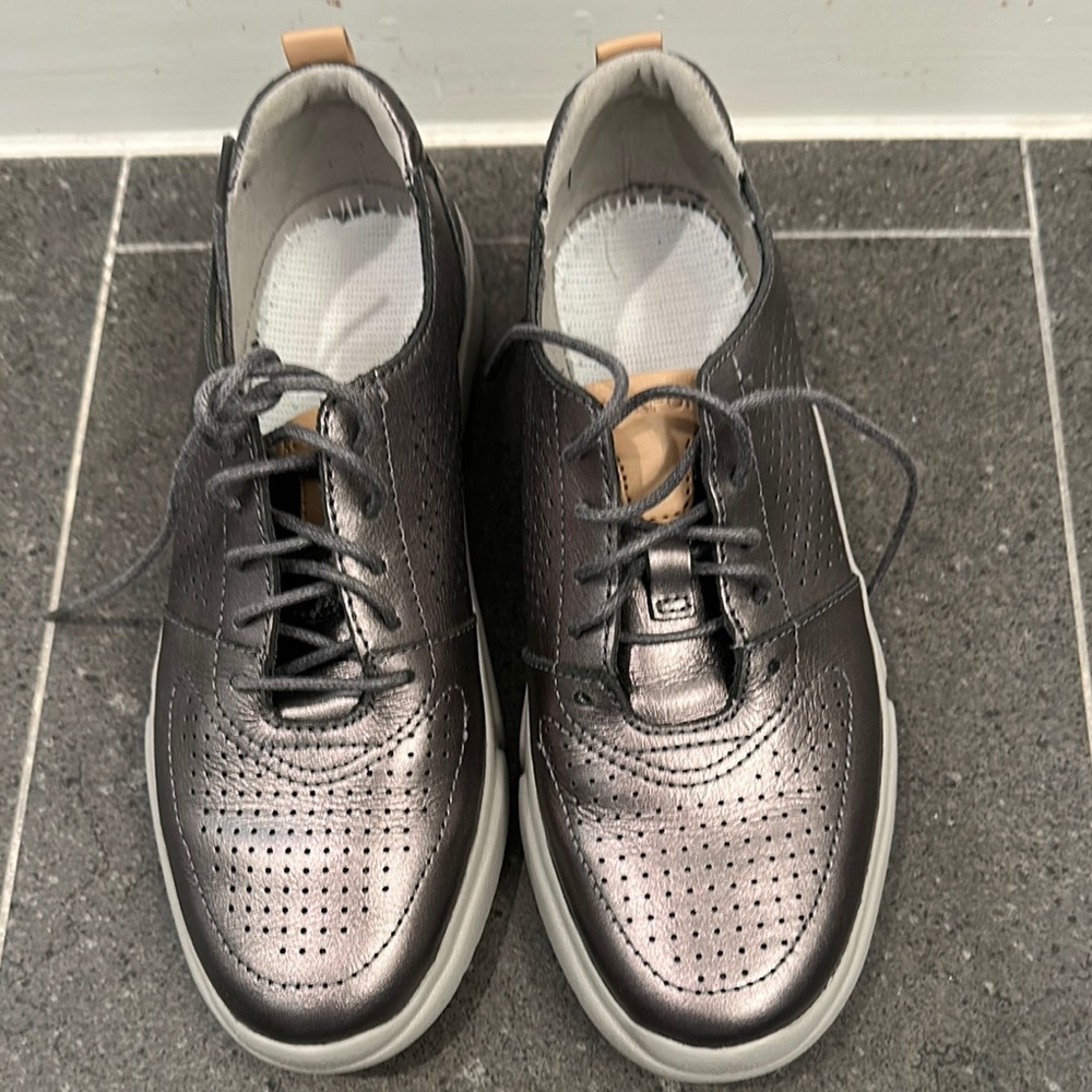 Women’s Metallic Pewter Sneakers